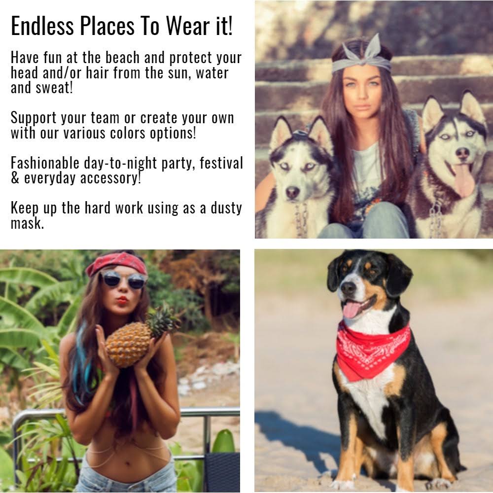 84 Paisley 100% Polyester Bandanas (Orange) D4979