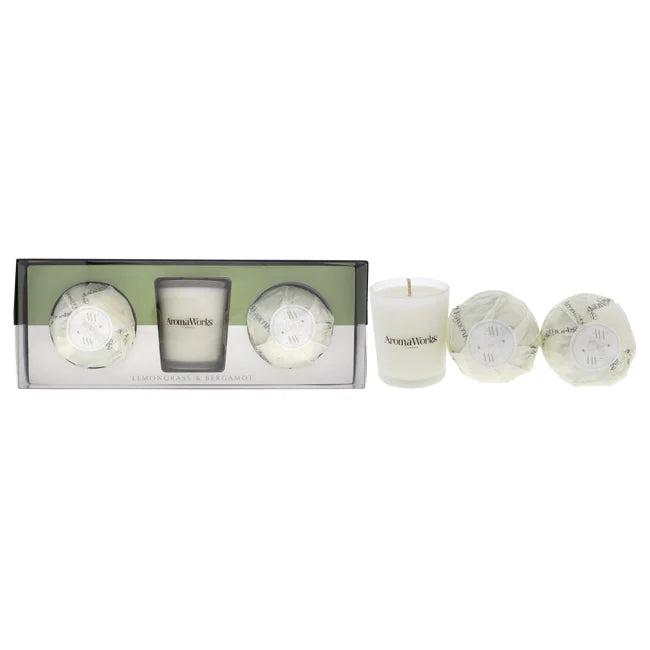 3 Pc 2.65oz Lemongrass and Bergamot Candle Set Q81877