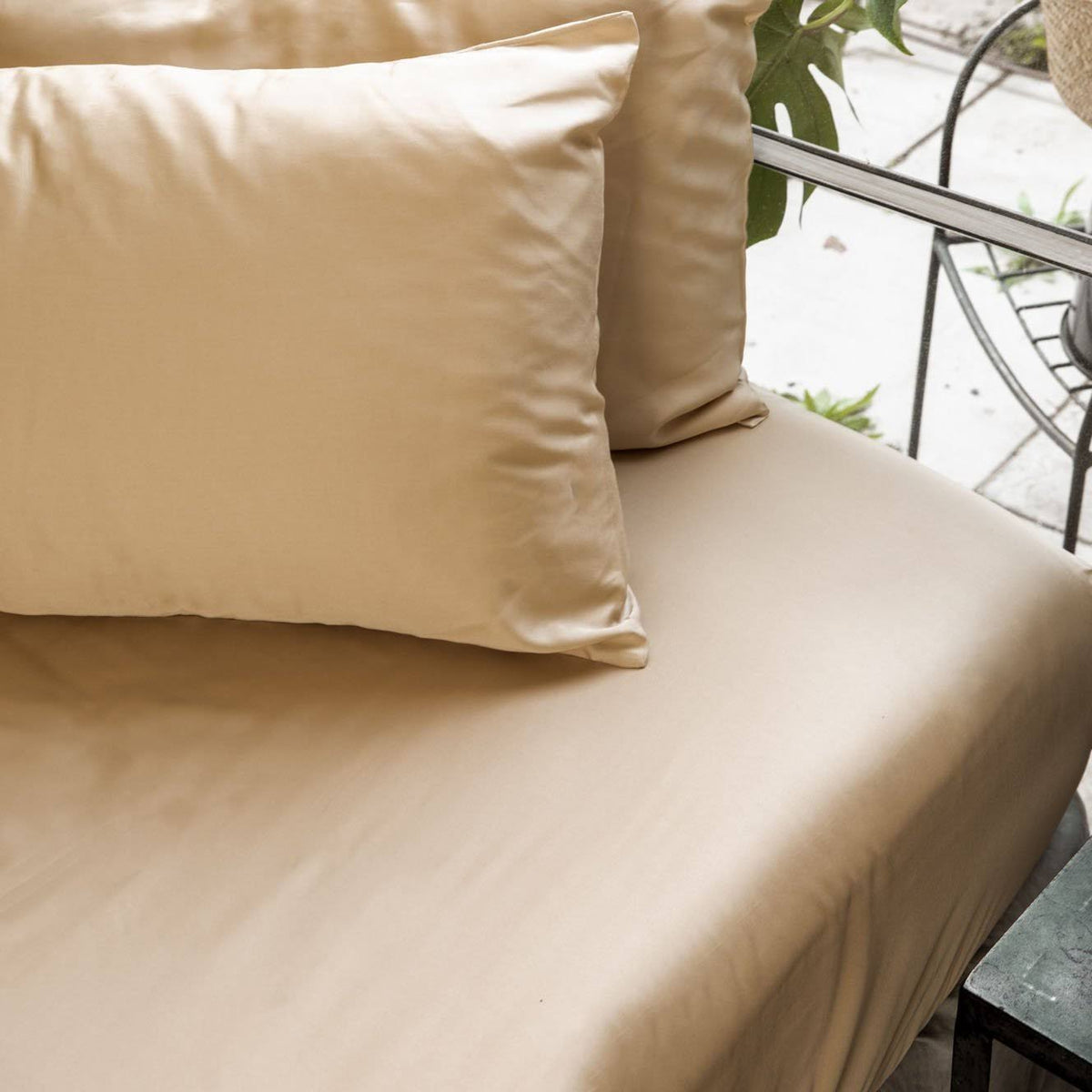 Beige Fitted Sheet A529144