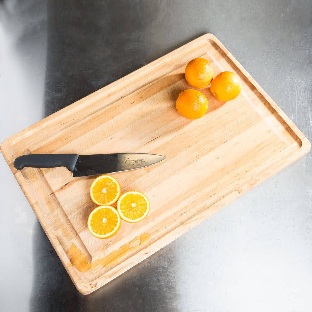 24x22 x 16x22 x 1 1/4x22 Wood Grooved Carving Board L673505