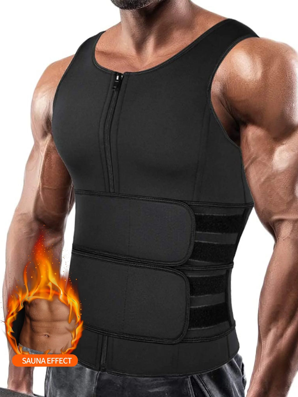 Neoprene Sweat Vest with Adjustable Waist Trimmer Belt T50889