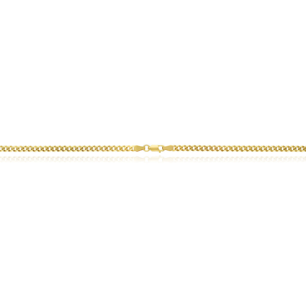 18K Gold Over Silver Cuban Chain 16"-20" K9344