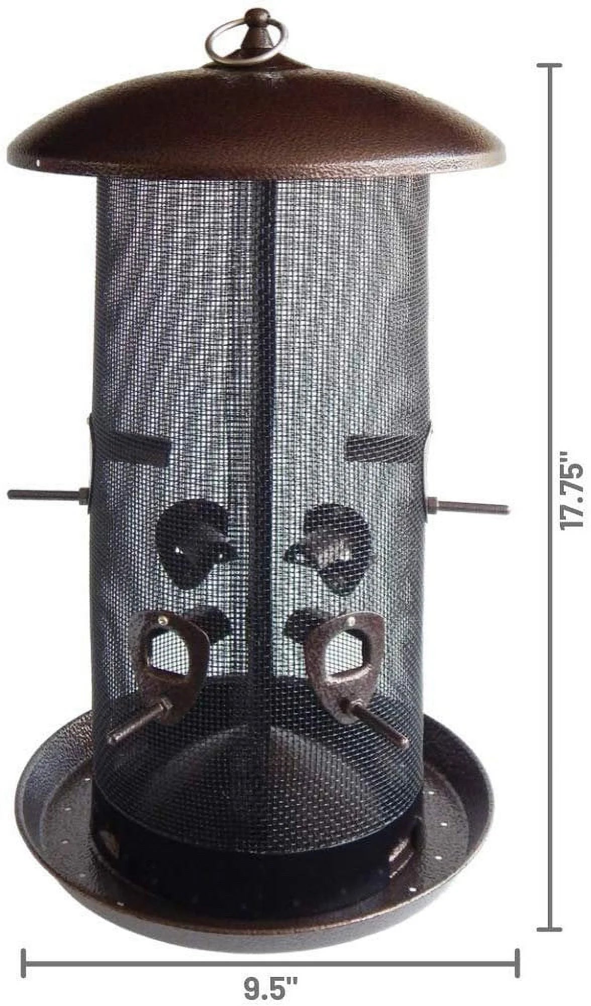 Black Finish Bird Feeder with 2 Seed Compartments M807619
