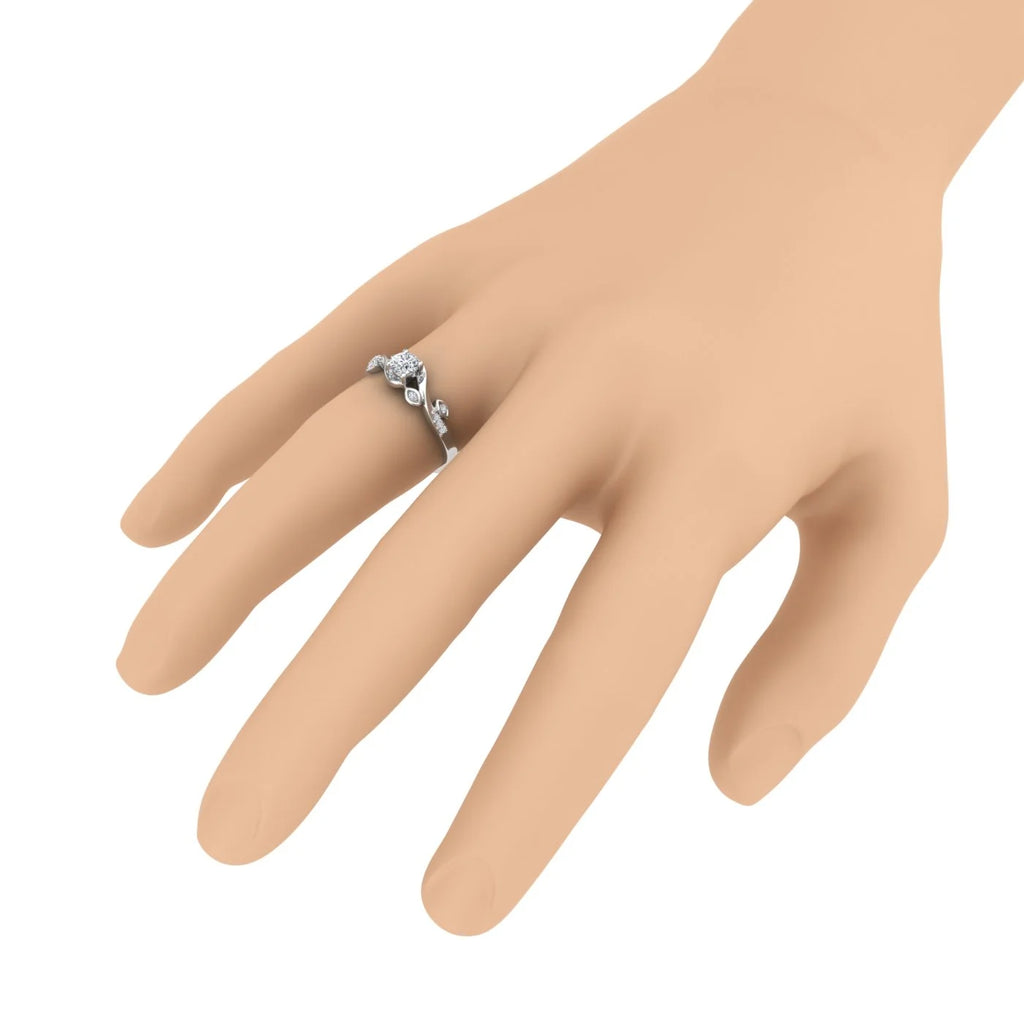 10K White Gold Diamond Engagement Ring P4759