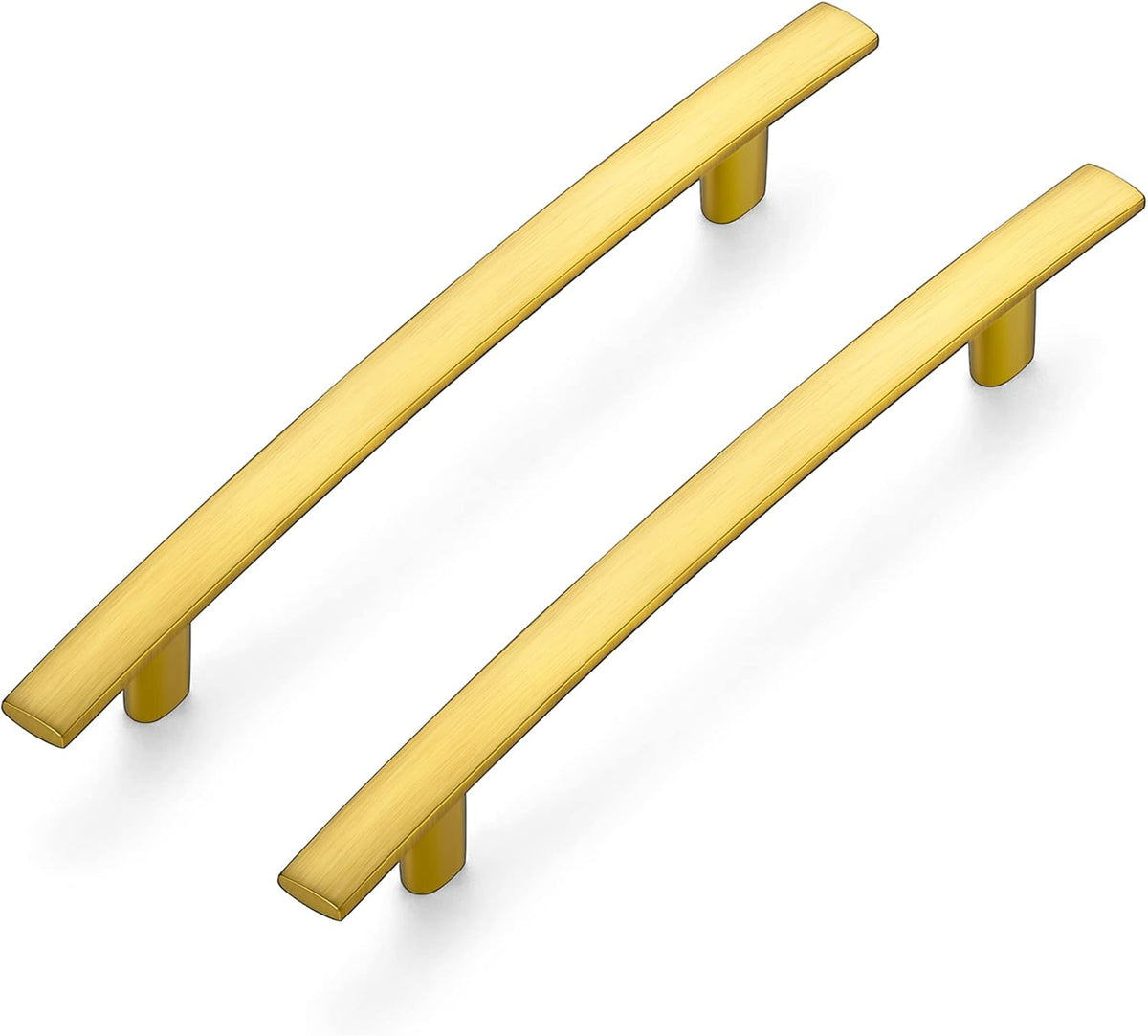 Matte Black Curved Cabinet Pulls, 7.25” Length, 5” Hole Center, Pack of 2 Y5135