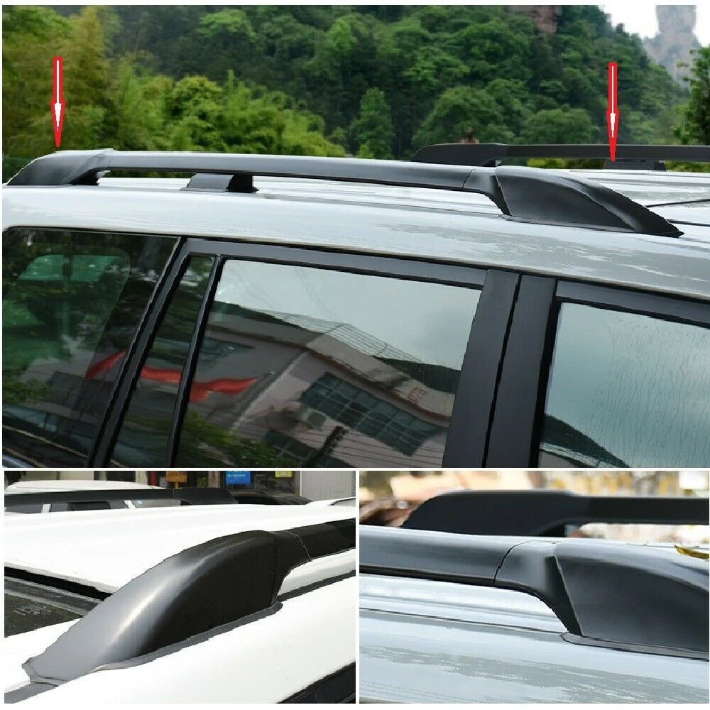 4Pcs Roof Rack Bar Rail End Protection Cover Cap for Prado S4325