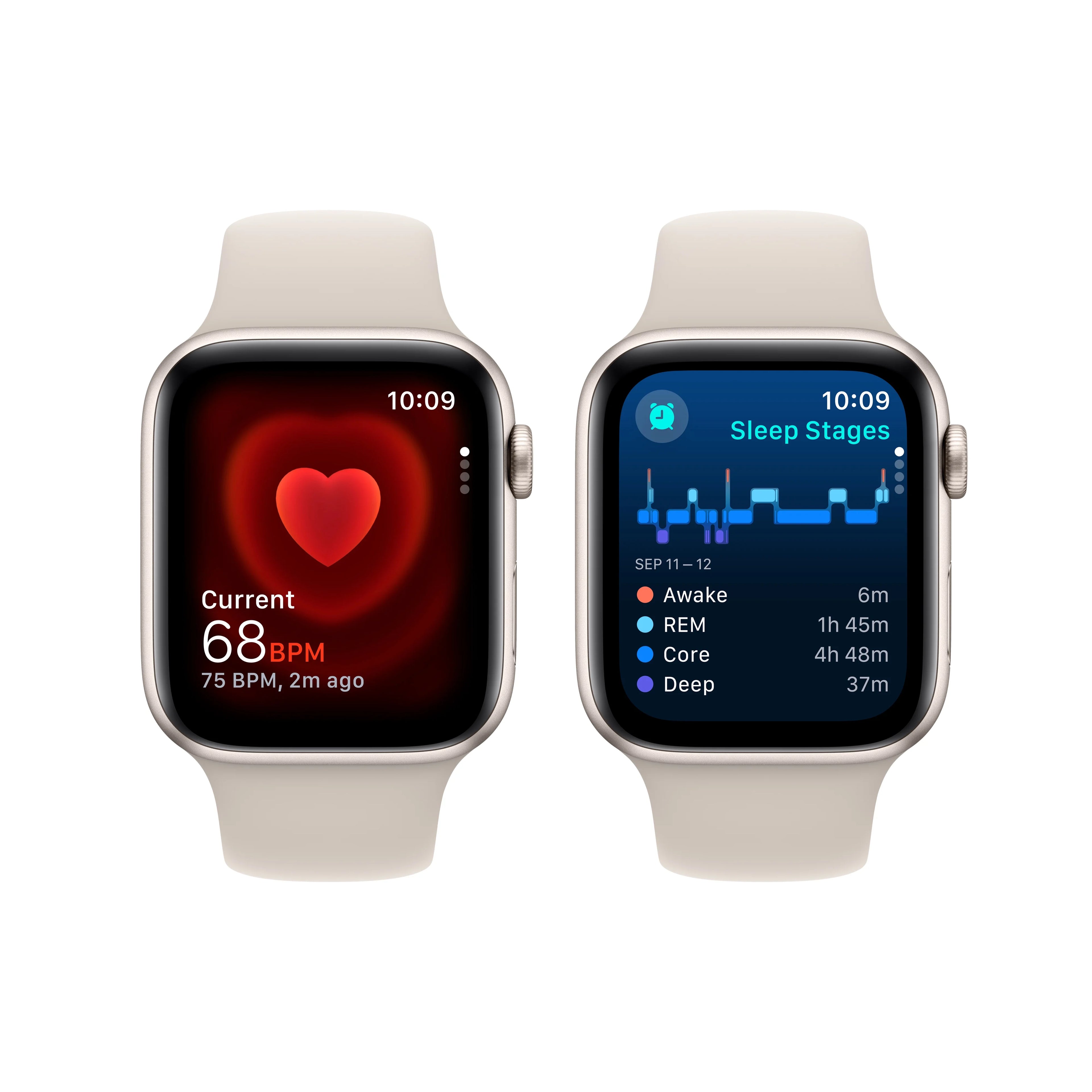 Apple Watch SE GPS 40mm Starlight Aluminum Case with Starlight Sport Band J718995