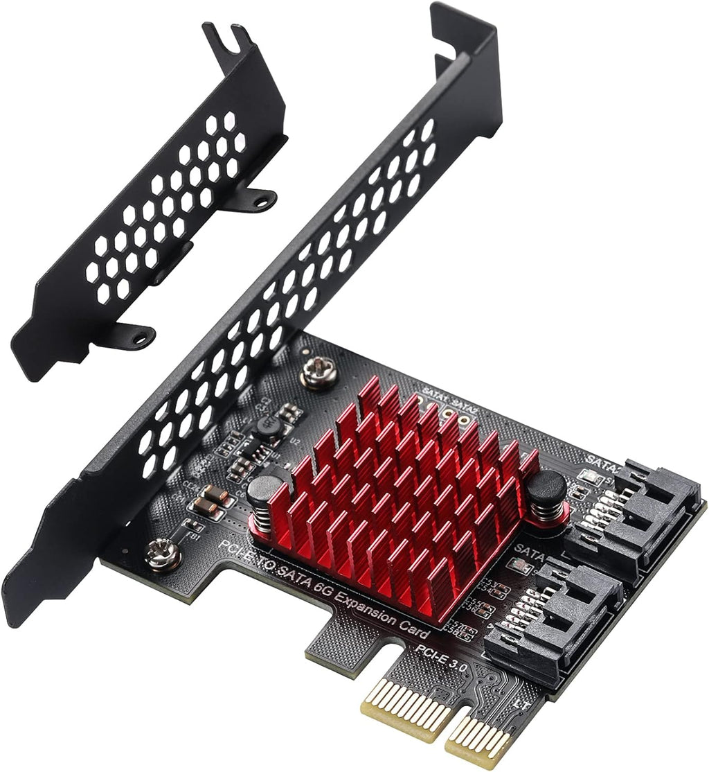 8 Port SATA 3.0 PCIe Card with 8 SATA Cables and Low Profile Bracket N925631