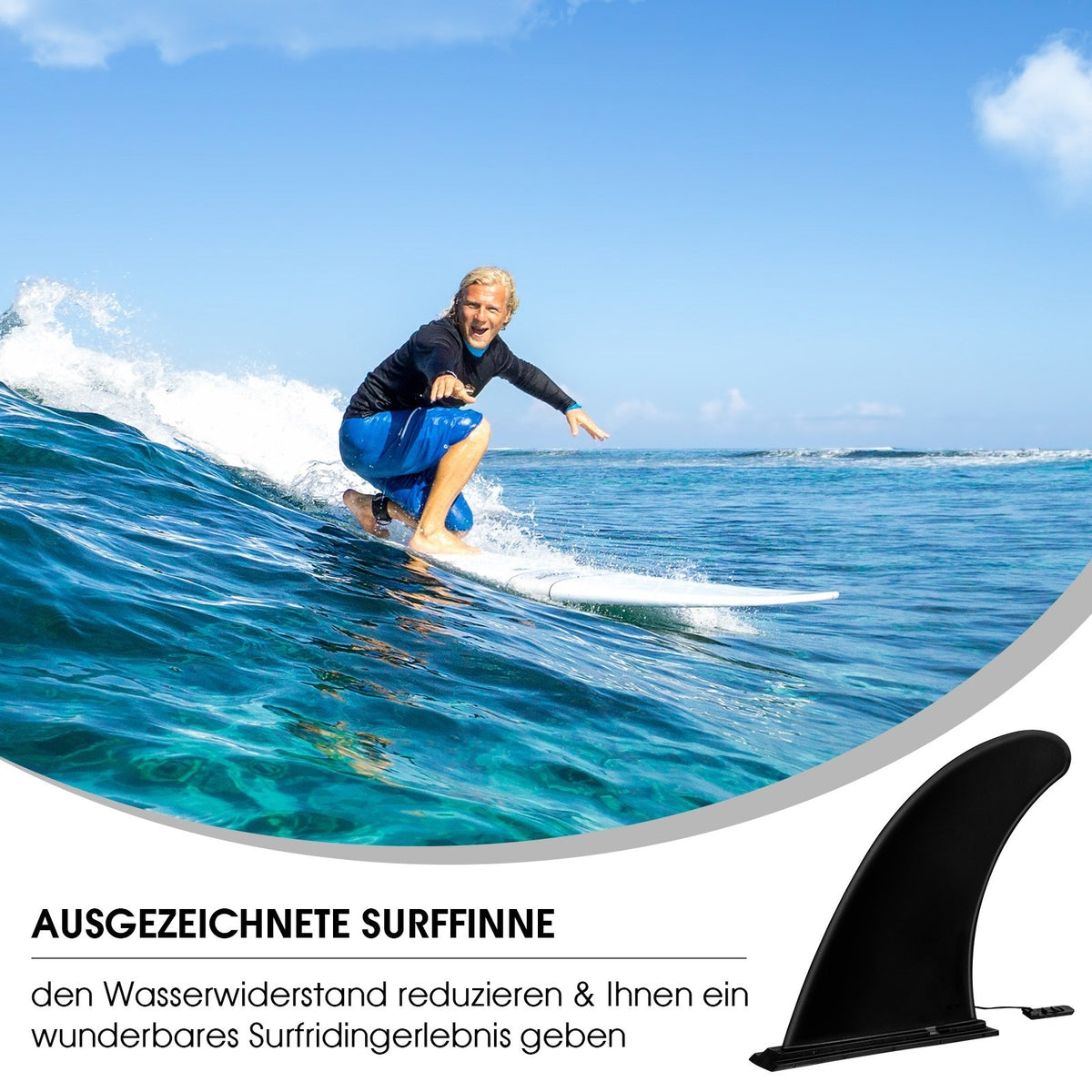 Detachable Single Fin for Longboard and Paddleboard R24177