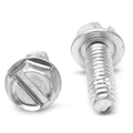 Coarse Thread Thread Cutting Screw Slotted Hex Washer Head Type F Low Carbon Steel Zinc Plated R711928