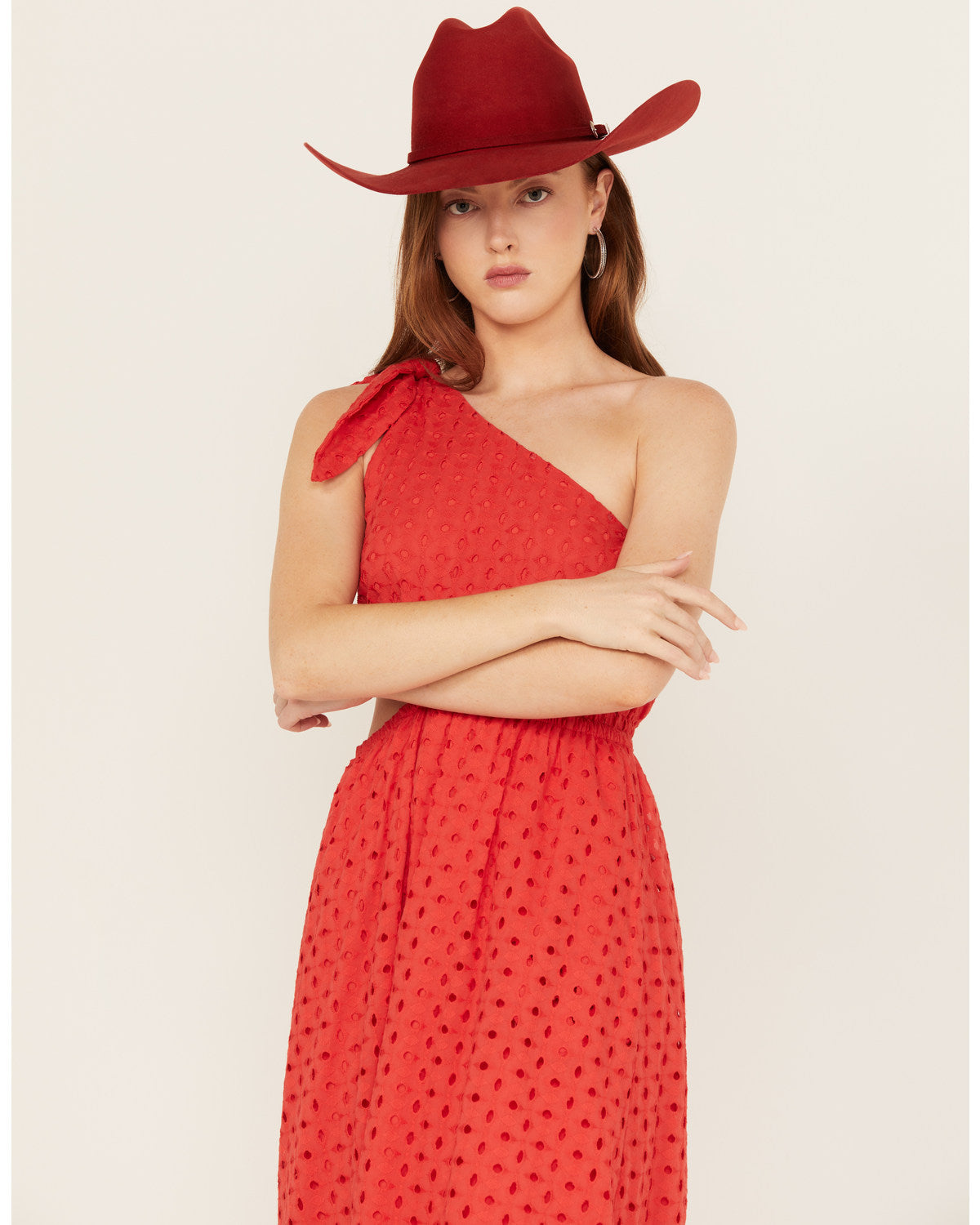 Red Sleeveless Maxi Dress Q99455