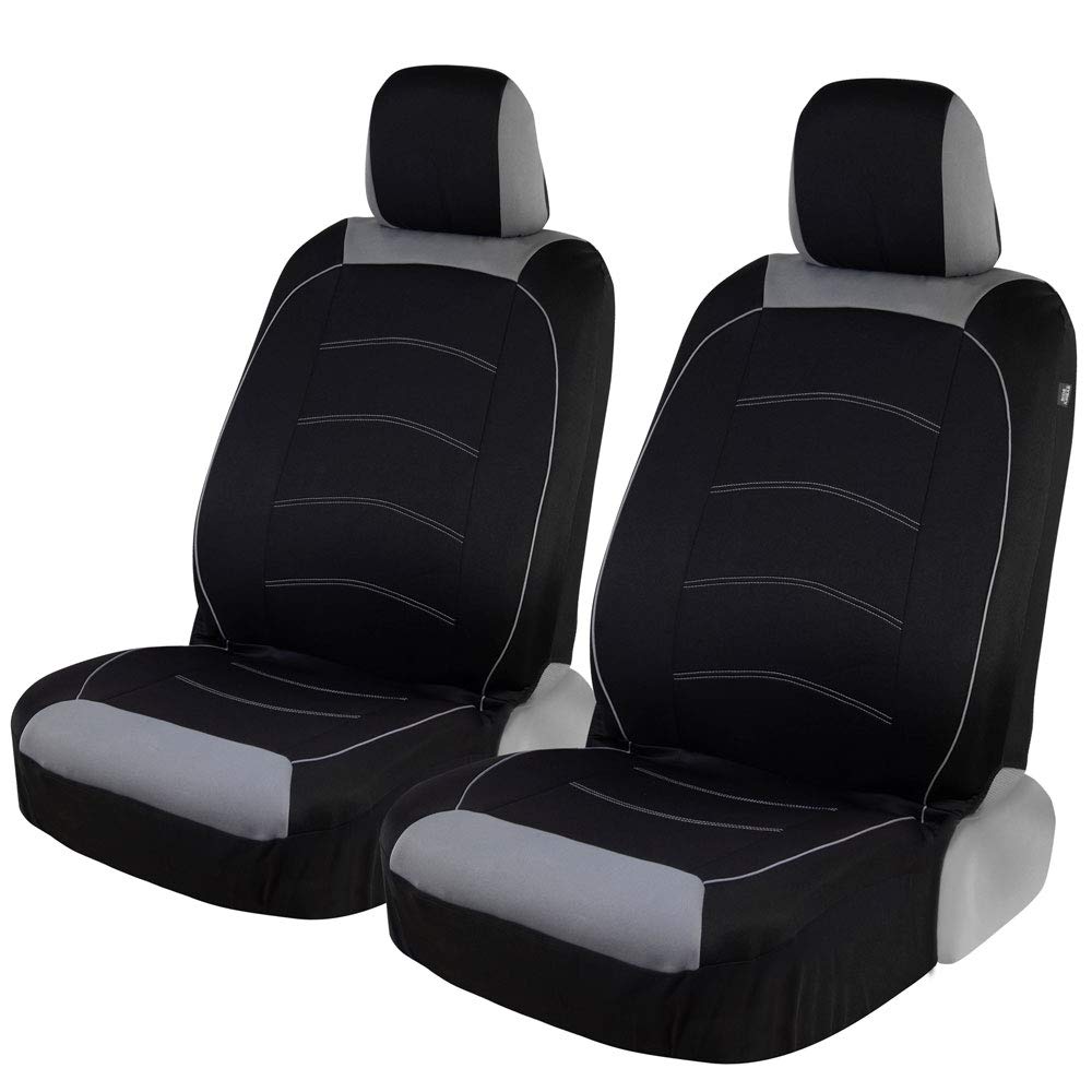 Black Cloth Car Seat Covers for Front Seats J89515