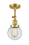 Satin Gold Semi-Flush Mount Light B155