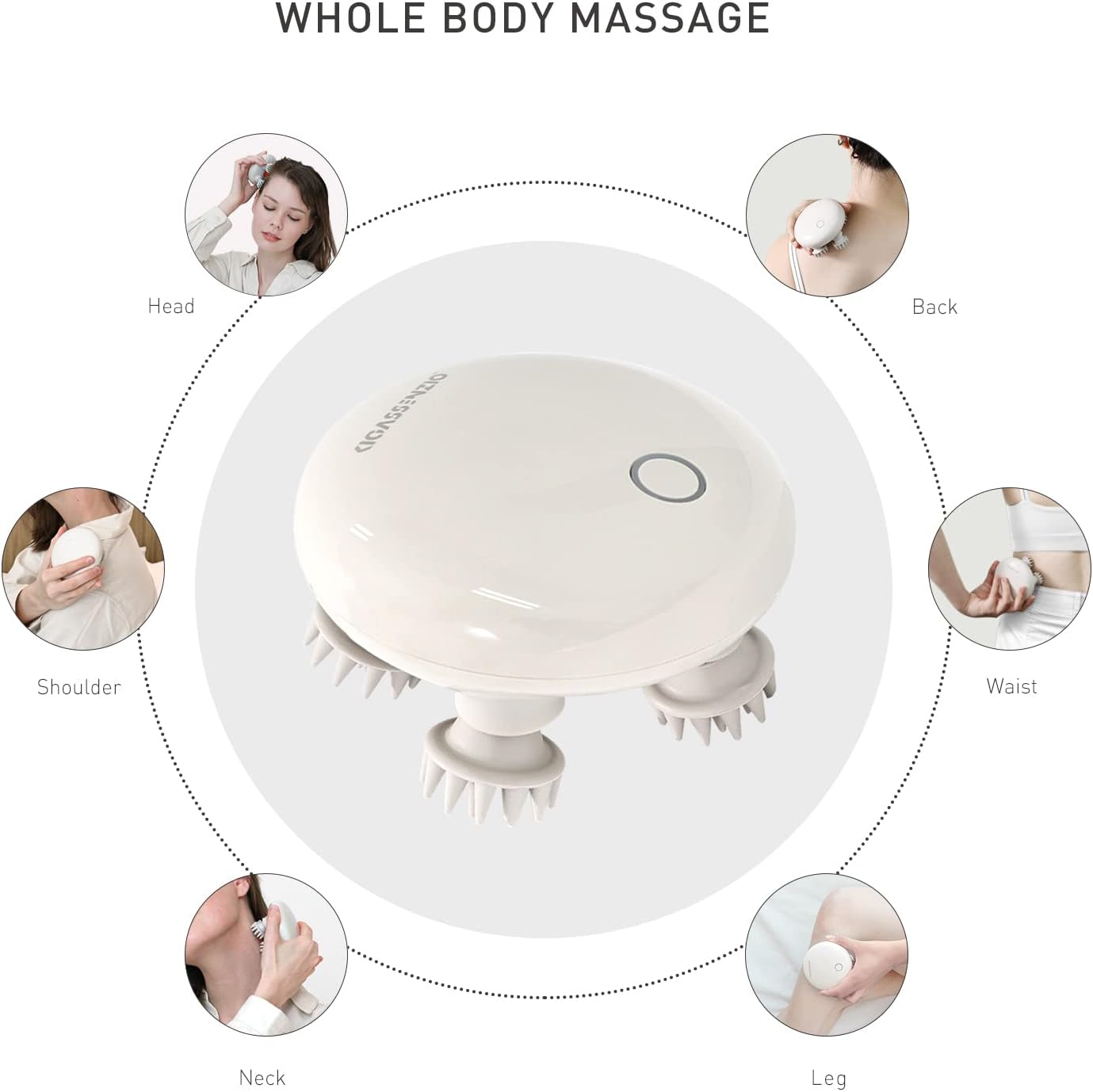 Cordless Rechargeable IPX7 Waterproof Scalp Massager, Pack of 2 E6020
