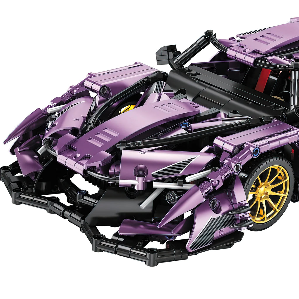Purple Speed Champion Super Sports Car Building Block Set E632896
