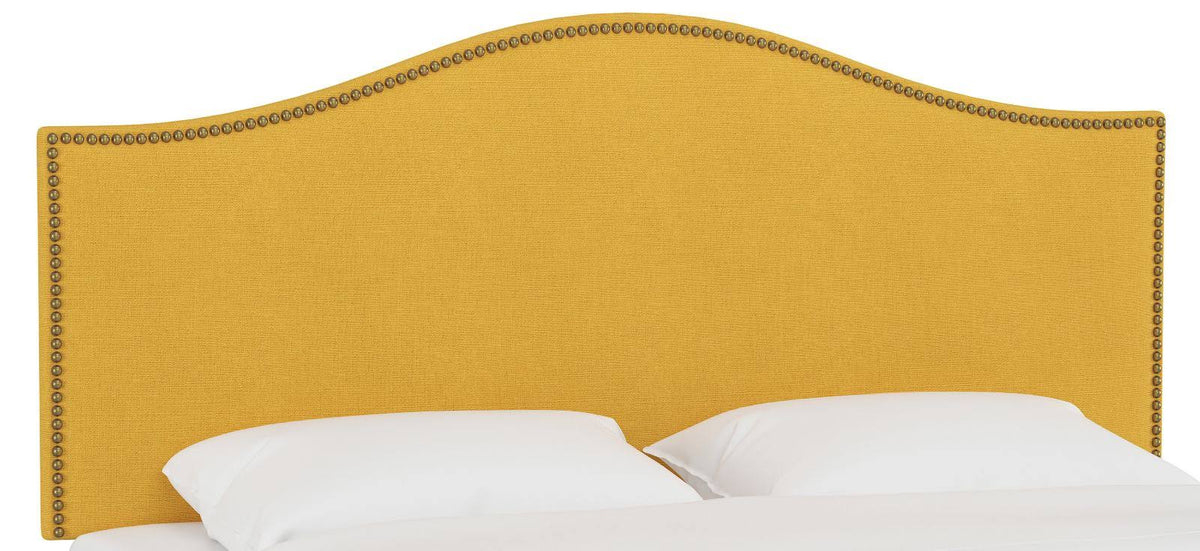 Yellow California King Nail Panel Headboard R6071