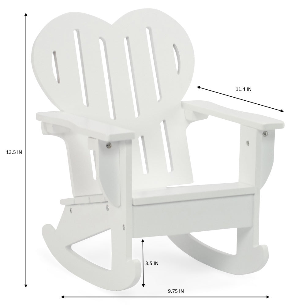 White 18 Inch Doll Adirondack Rocking Chair B307109
