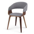 Light Grey Linen Look Bentwood Dining Chair U353288