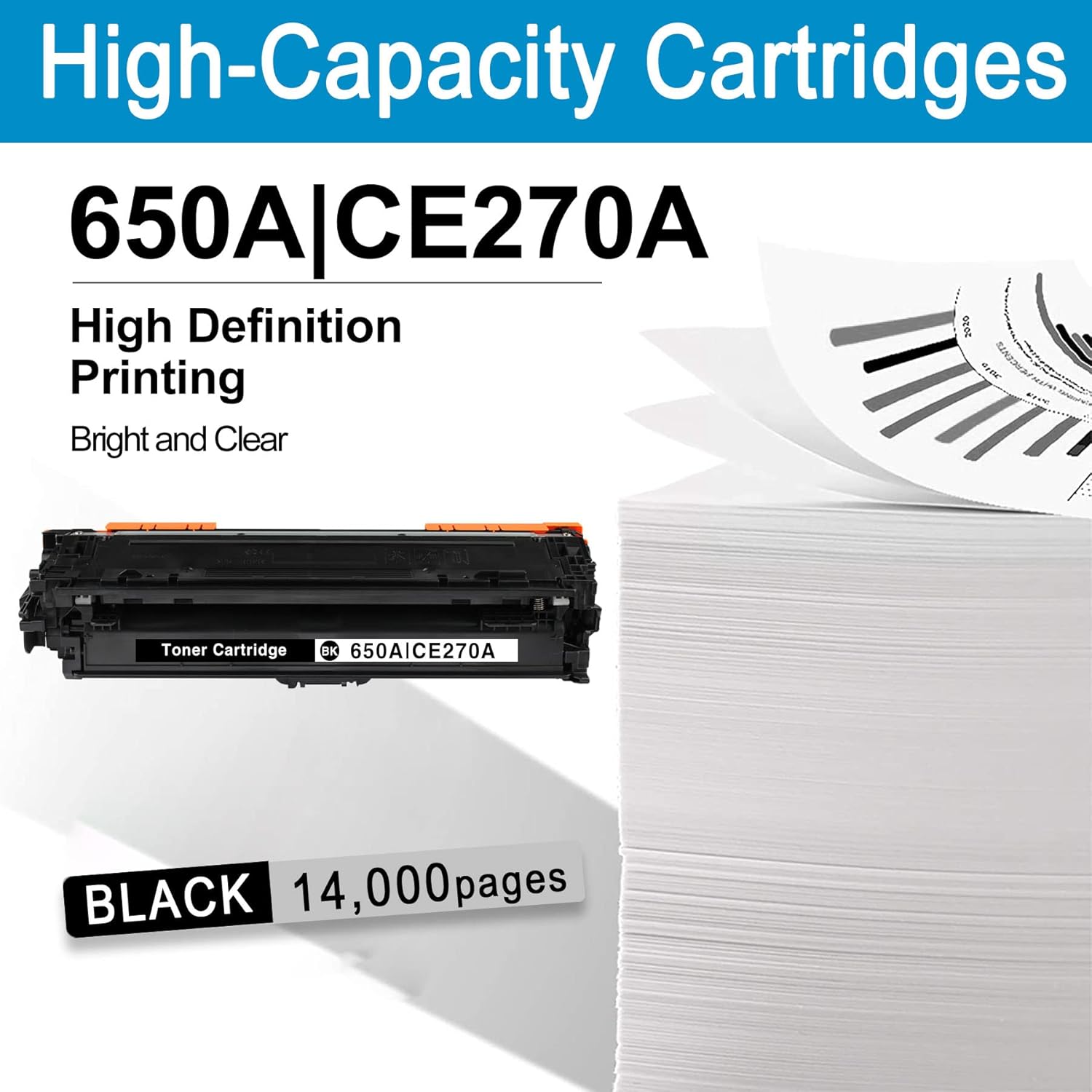 2 Pack Black Remanufactured Toner Cartridge for HP Color Enterprise Z61259