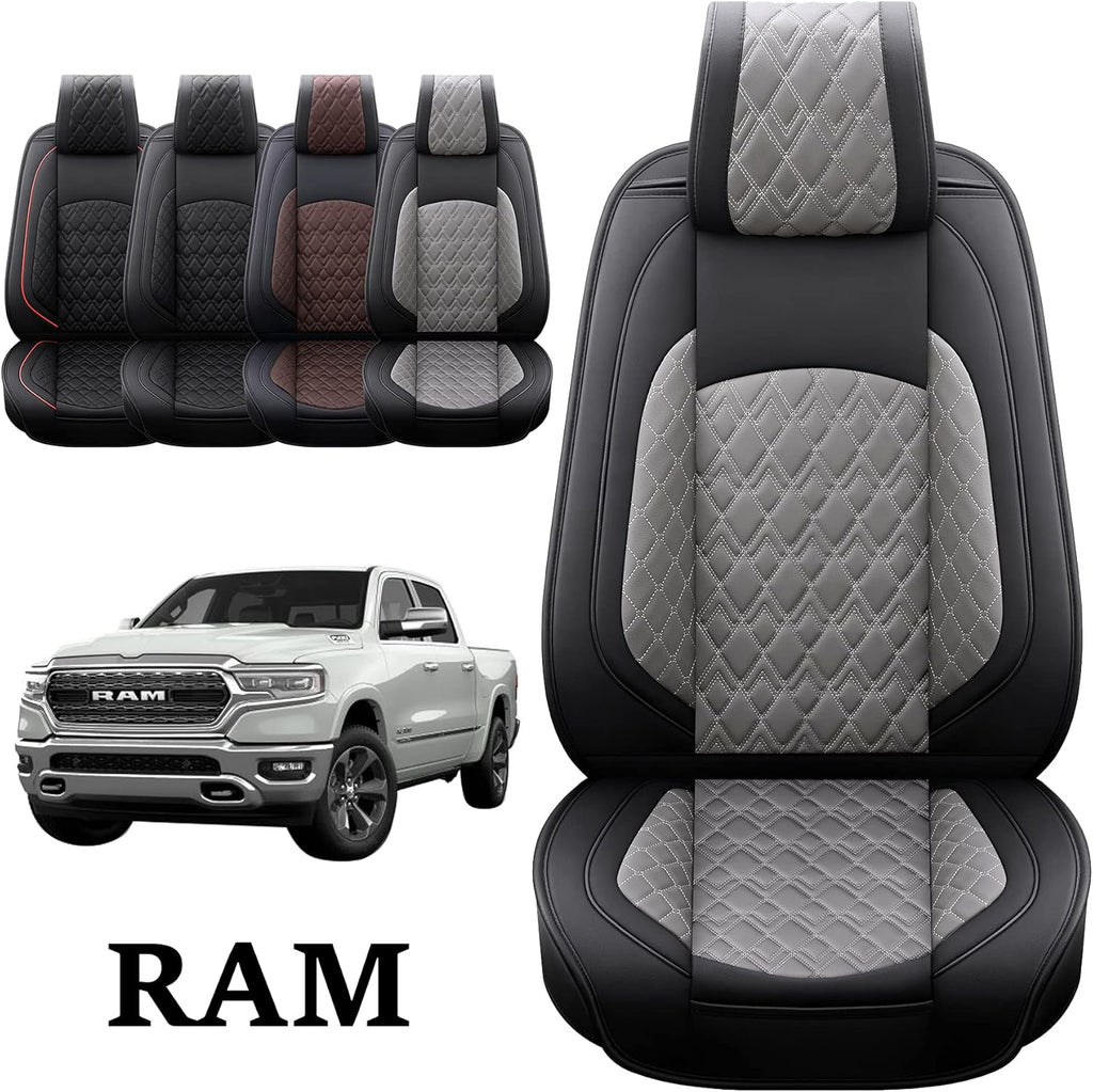 2 Pcs Front Waterproof Synthetic Leather Car Seat Covers N322