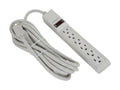 Six-Outlet Power Strip, 120V, 15ft Cord, Platinum L49352