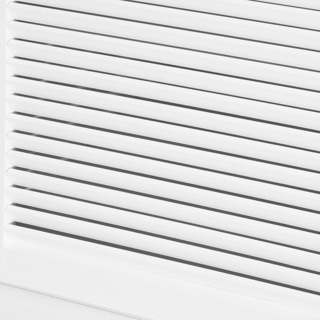 White Storage Cabinet with Drawers and Louvered Doors G308116