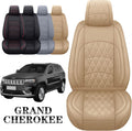 Jeep Grand Cherokee Front Seat Covers 2 PCS Waterproof Leather Black-Red M3392