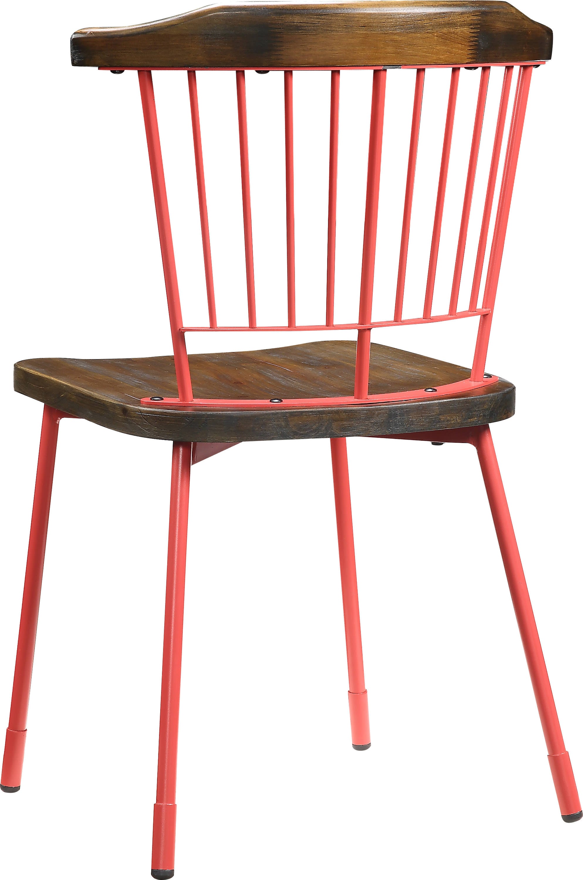 Red & Brown Oak Side Chair Set of 2 E138824