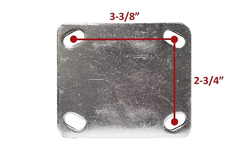 4-Pack Rubber Wheel Casters O579896