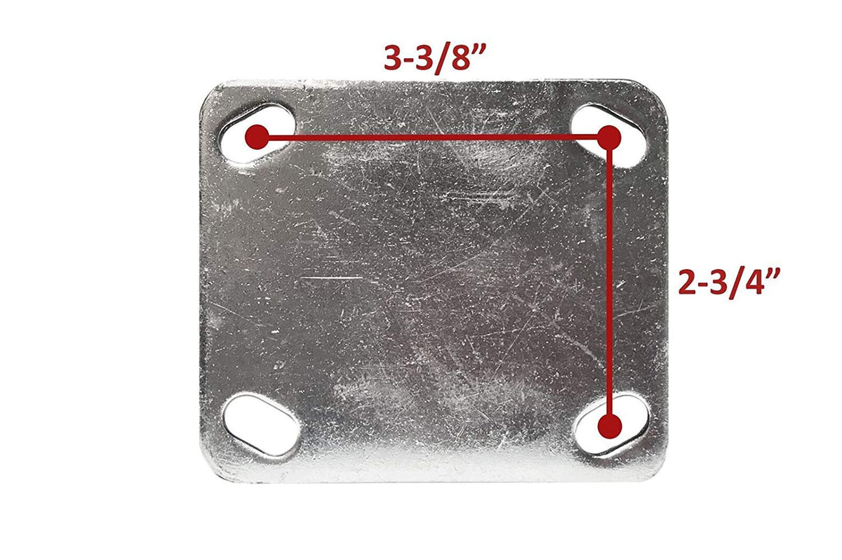 4-Pack Rubber Wheel Casters O579896
