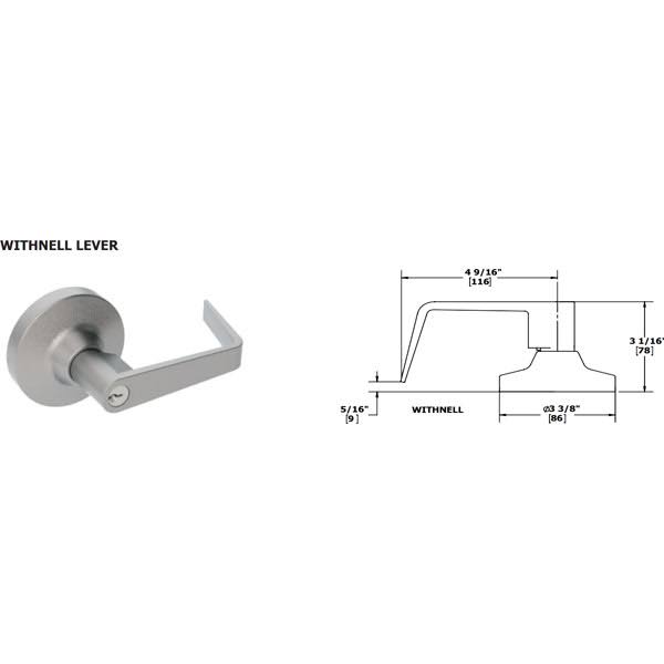 Heavy Gauge Steel Grade 2 Cylindrical Passage Lock F294445