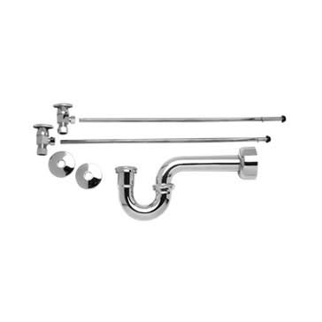 French Gold Lavatory Supply Kit with Brass Oval Handle X603