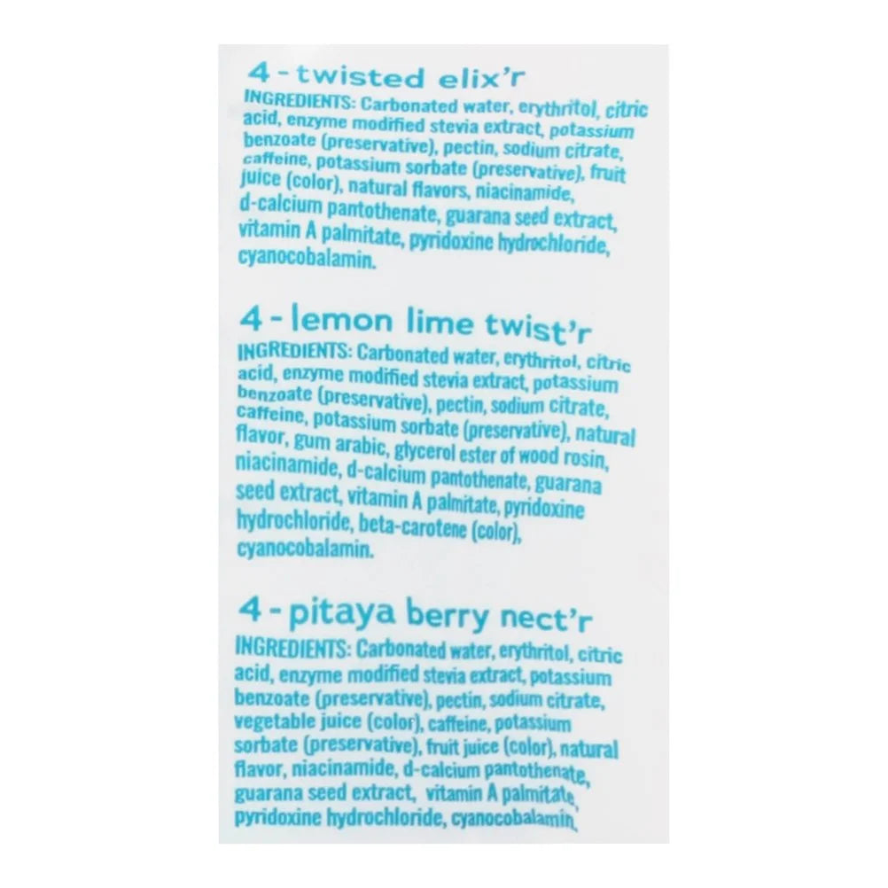 Antioxidant Sparkling Water Variety Pack, 12 fl oz, Pack of 12 U6150