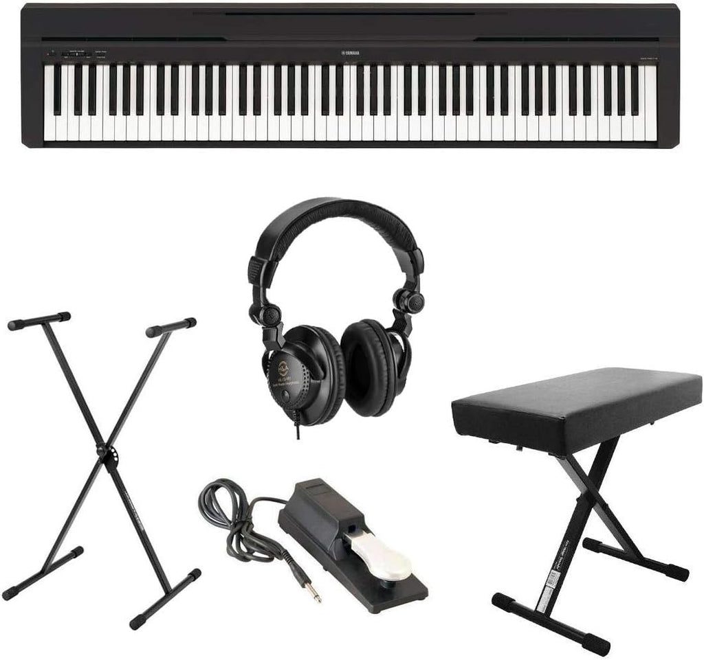 88-Key Portable Digital Piano with Keyboard Stand, Bench, Pedal, Headphones J1243