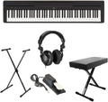 88-Key Portable Digital Piano with Keyboard Stand, Bench, Pedal, Headphones J1243