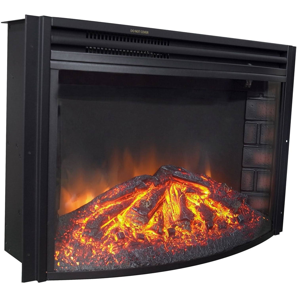 Freestanding Electric Curved Fireplace Heater Insert K563