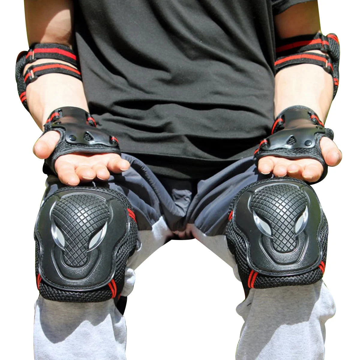 Adjustable breathable roller skating protective gear X35903