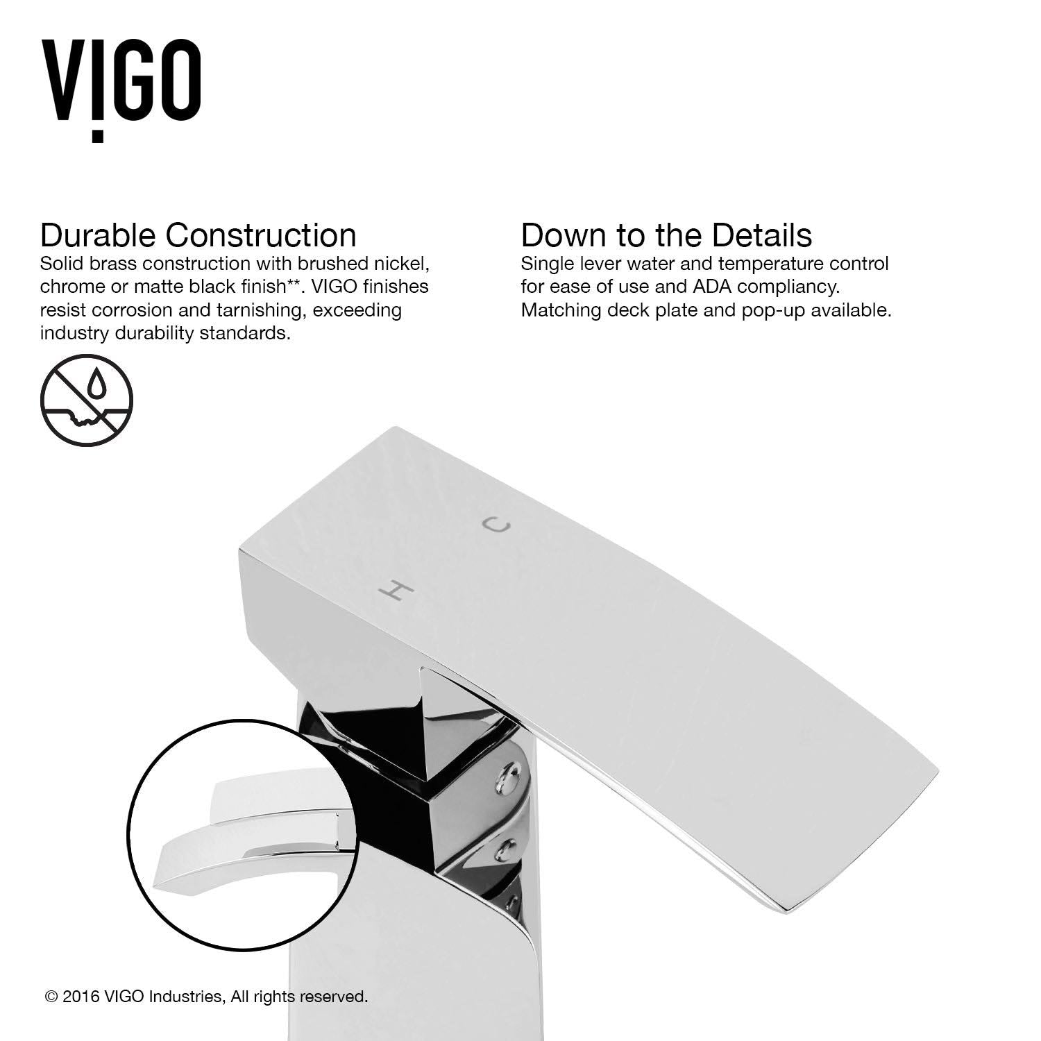 Matte Gold Single Hole Bathroom Faucet E815