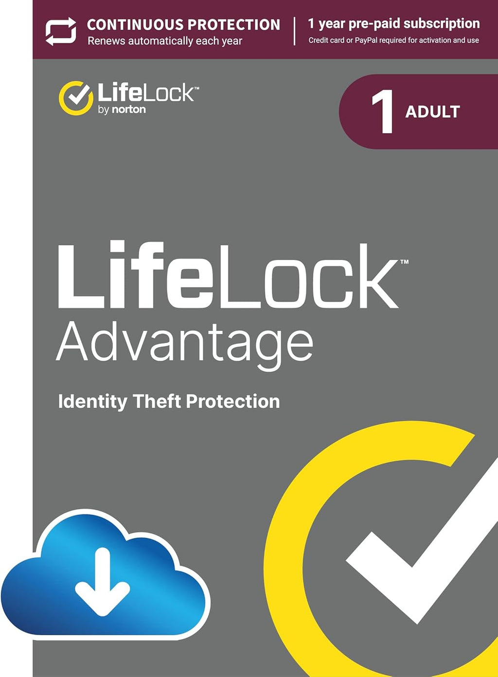 Identity Theft Protection, 1 Year Auto-Renewing Subscription T7942