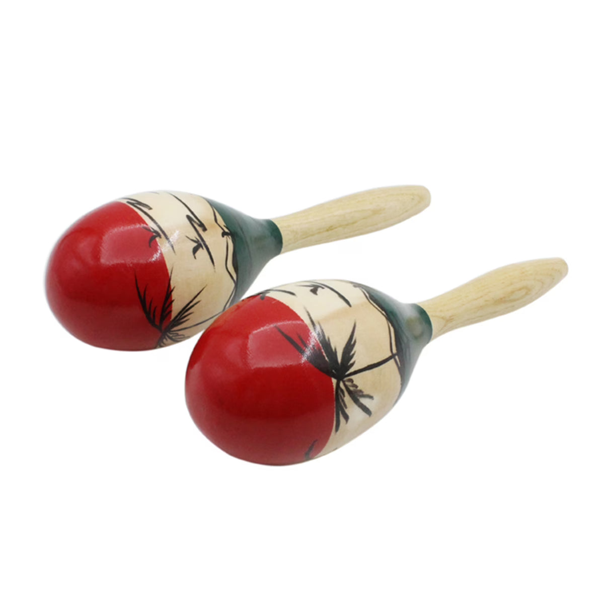 Pair of Wooden Large Maracas Percussion Instrument Musical Toy Y770