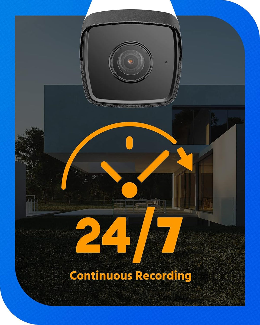 5MP PoE Security IP Bullet Camera with Audio, Color Night Vision, Built-in Mic Q6462