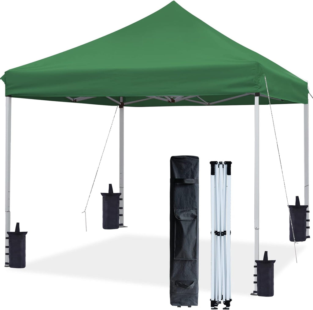 White 10'x15' Pop Up Canopy Tent with Wheeled Carry Bag E5624