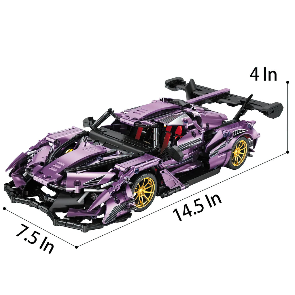 Purple Speed Champion Super Sports Car Building Block Set E632896