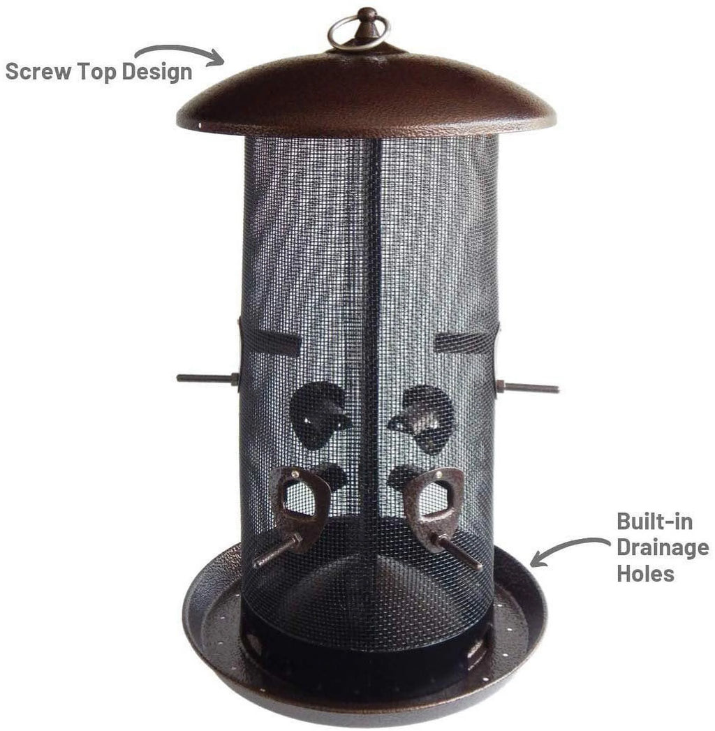 Black Finish Bird Feeder with 2 Seed Compartments M807619