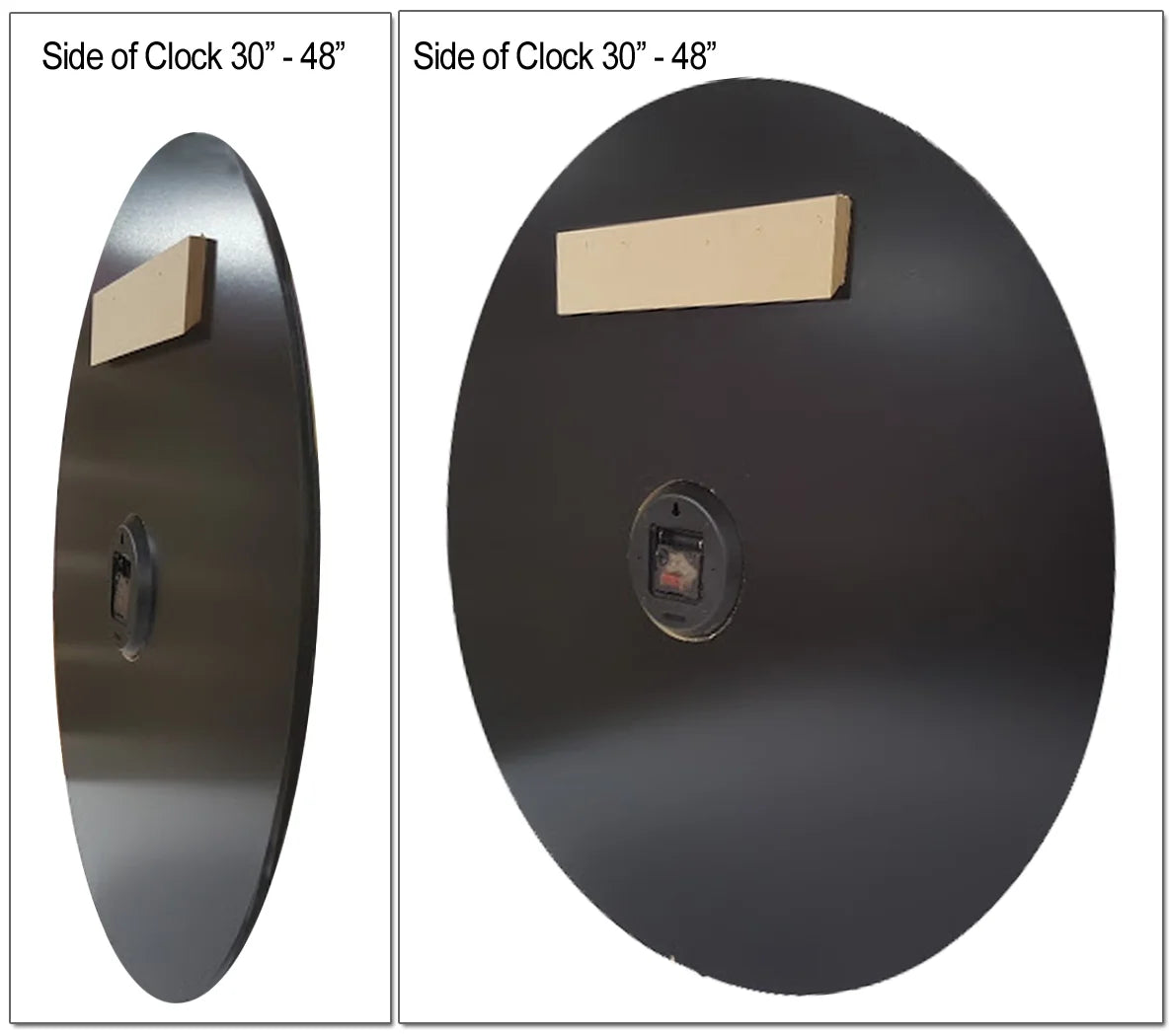 Black & Wood Rooster Wall Clock L3856