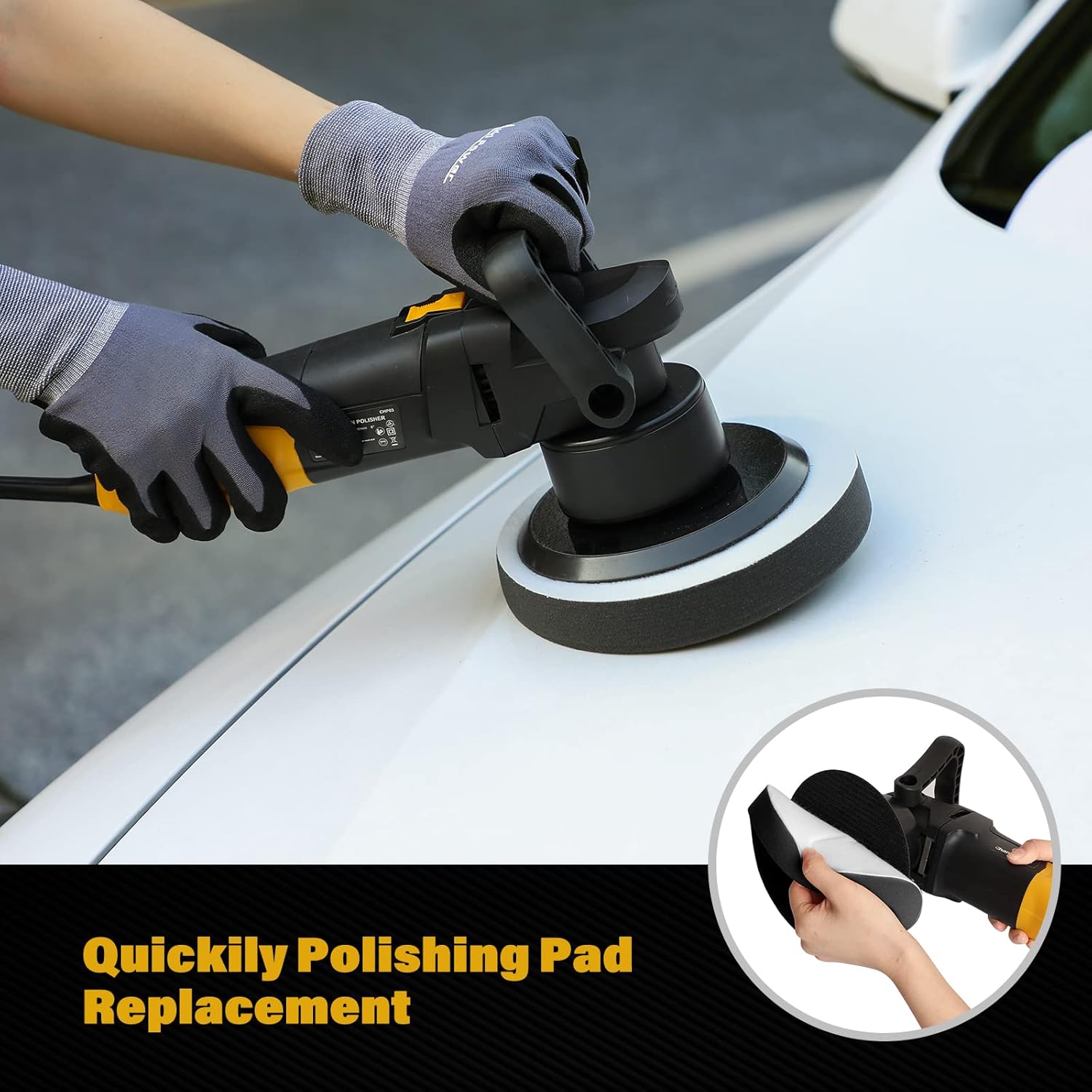 6 Inch Dual Action Polisher with Variable Speeds T357