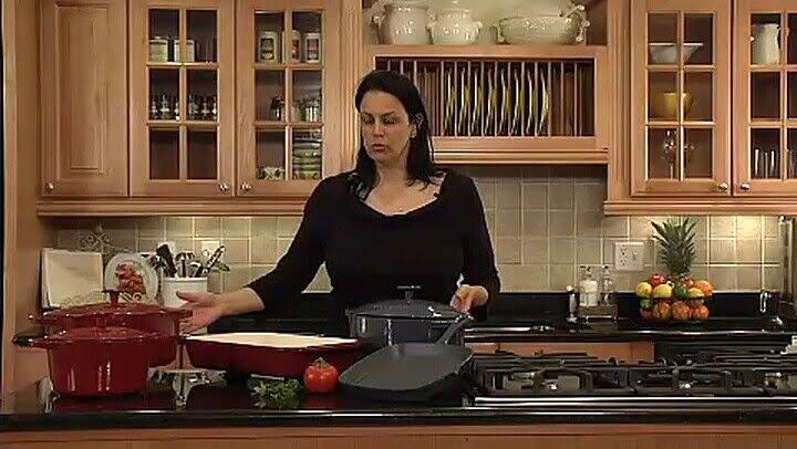 3 Quart Blue Cast Iron Covered Casserole G9739