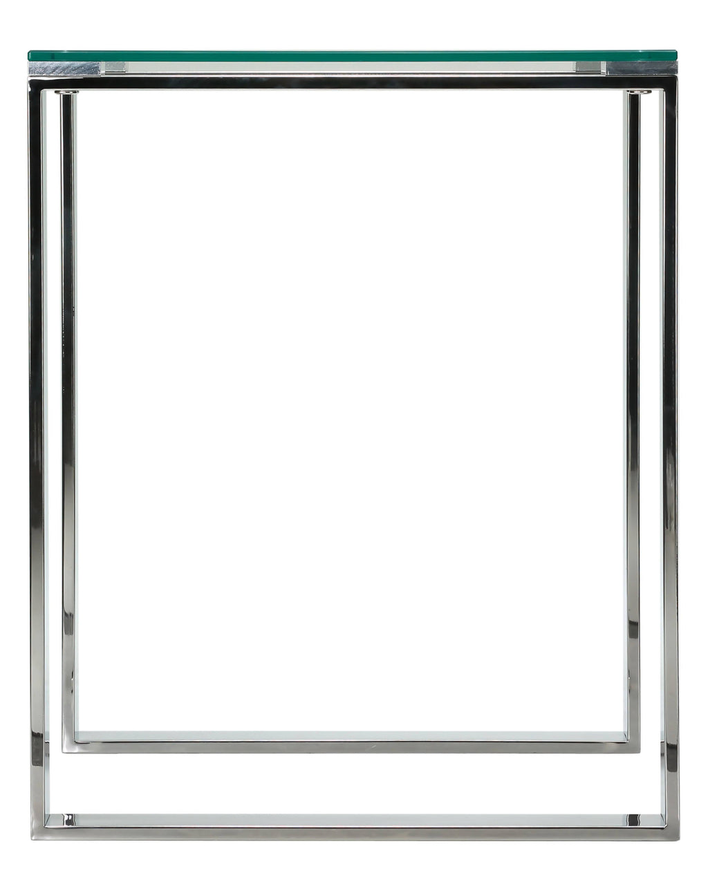 Chrome Square Glass End Table U6479