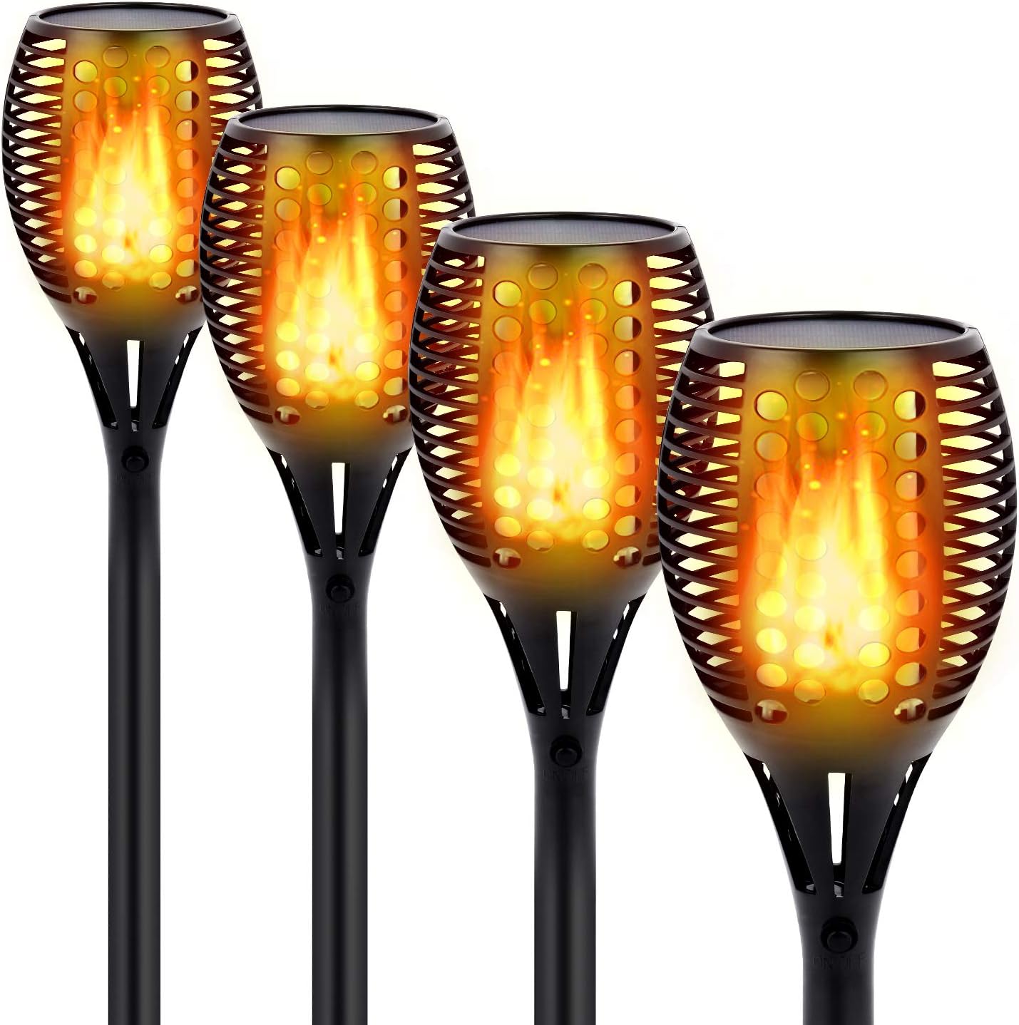 Solar Torch Light with Flickering Flames, 4 Packs E851