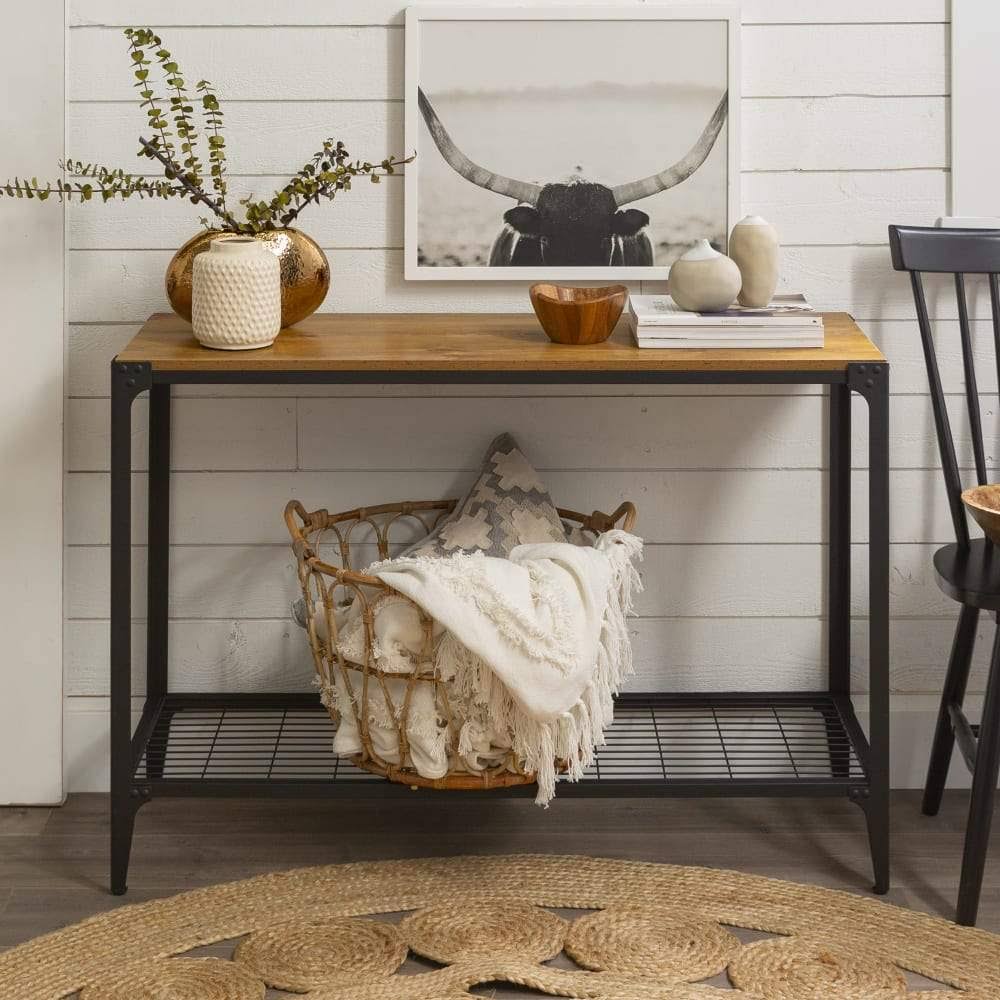 Rustic Wood Sofa Entry Table M364